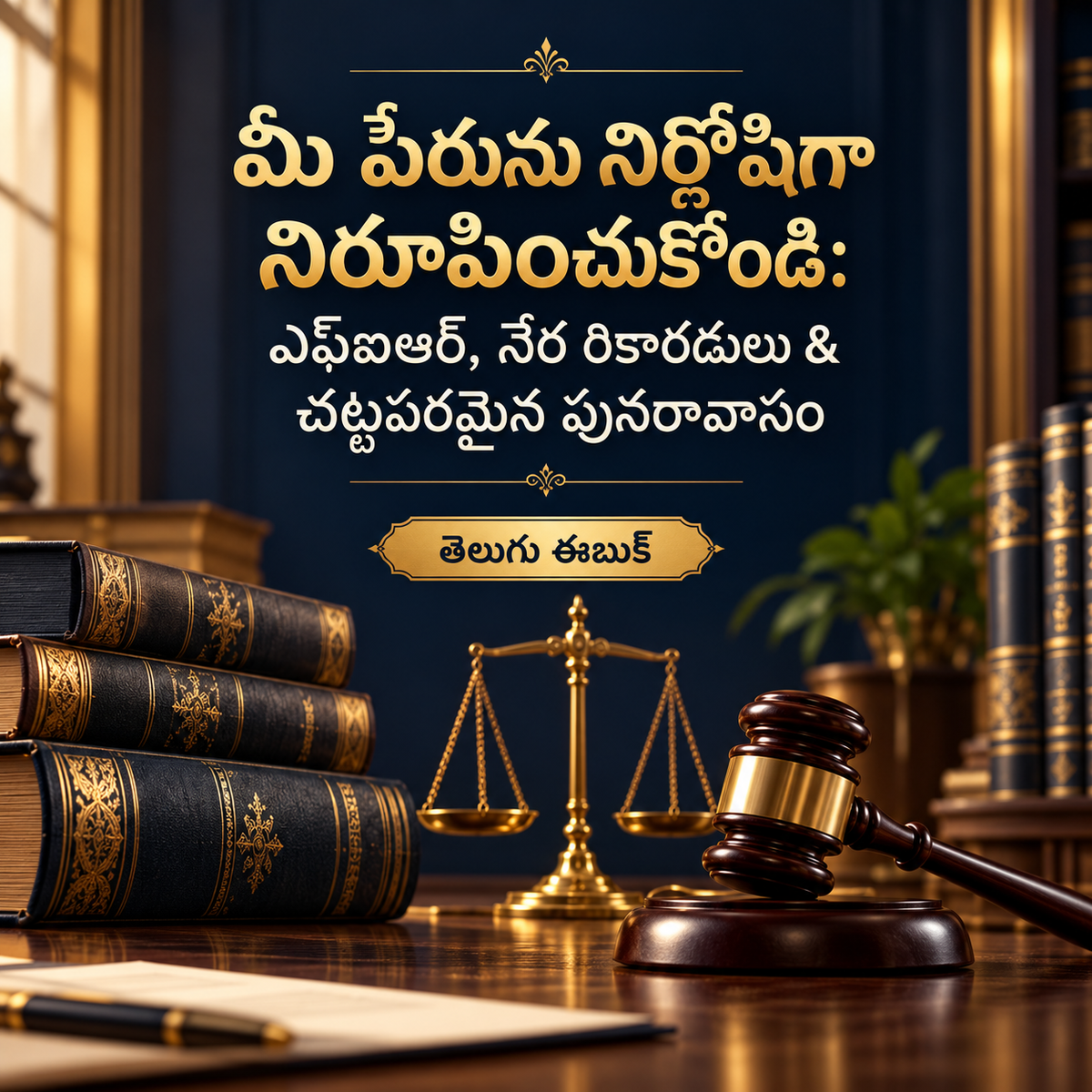 Telugu edition cover — SHAONK FIR legal guide.