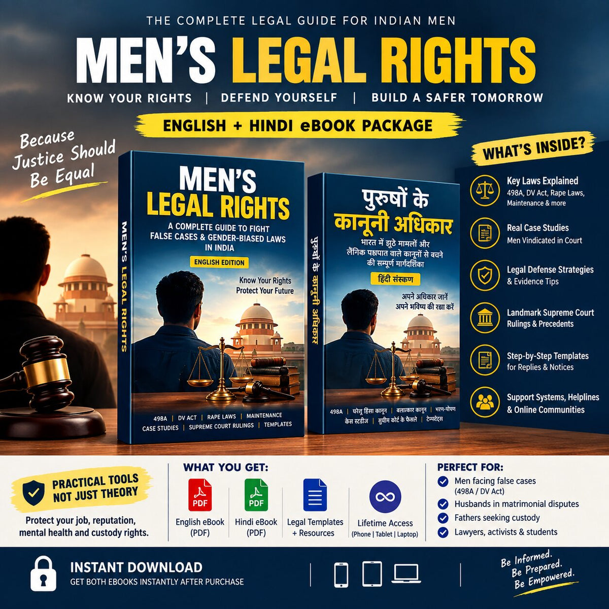 Men's legal rights India bilingual guide cover