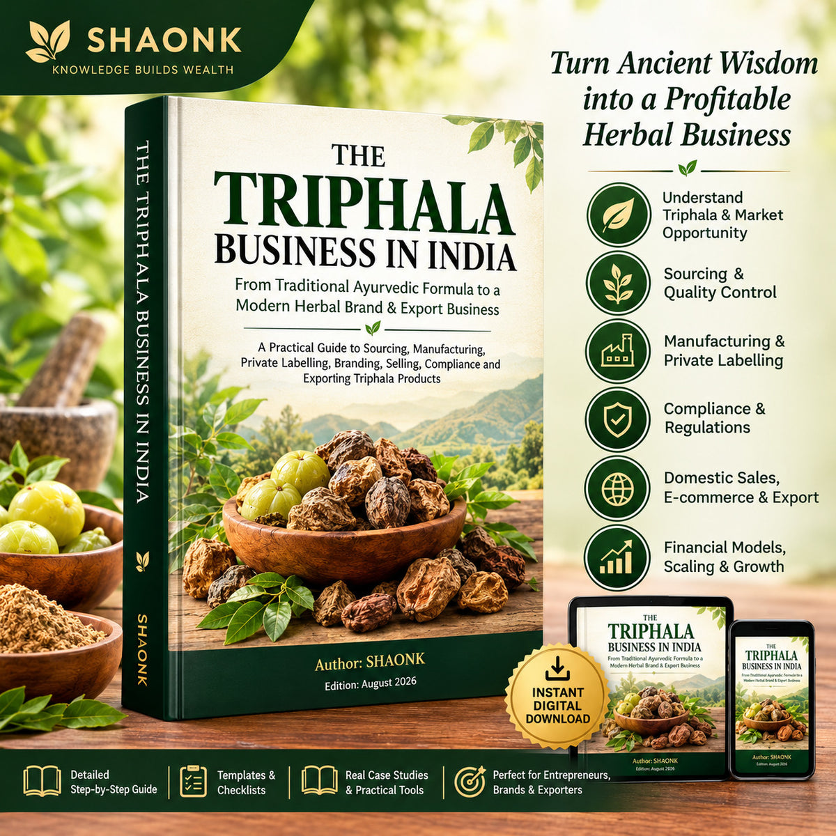 The Triphala Business in India – Sourcing, Manufacturing, Branding & Export Guide