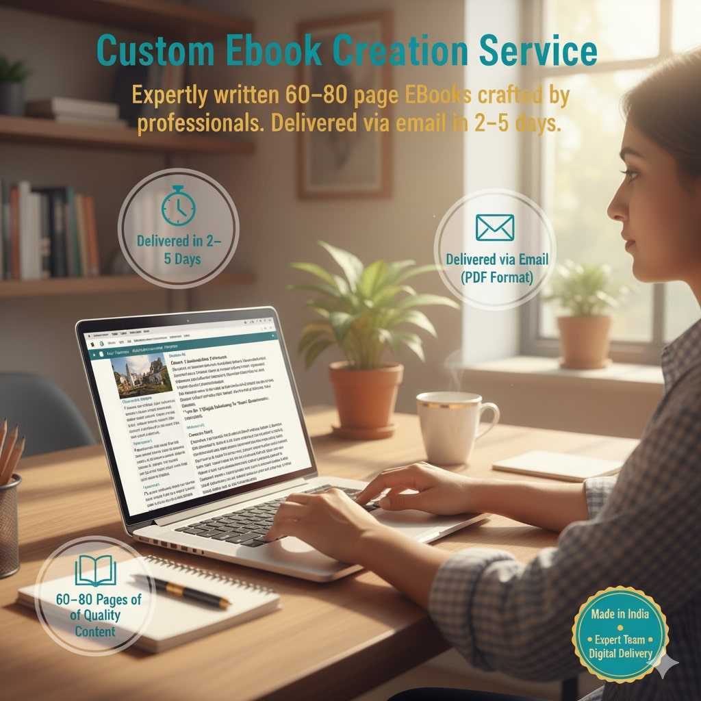 Custom eBook Creation Service – 60–80 Page Professionally Written eBook | Delivered in 2–5 Days via Email SHAONK