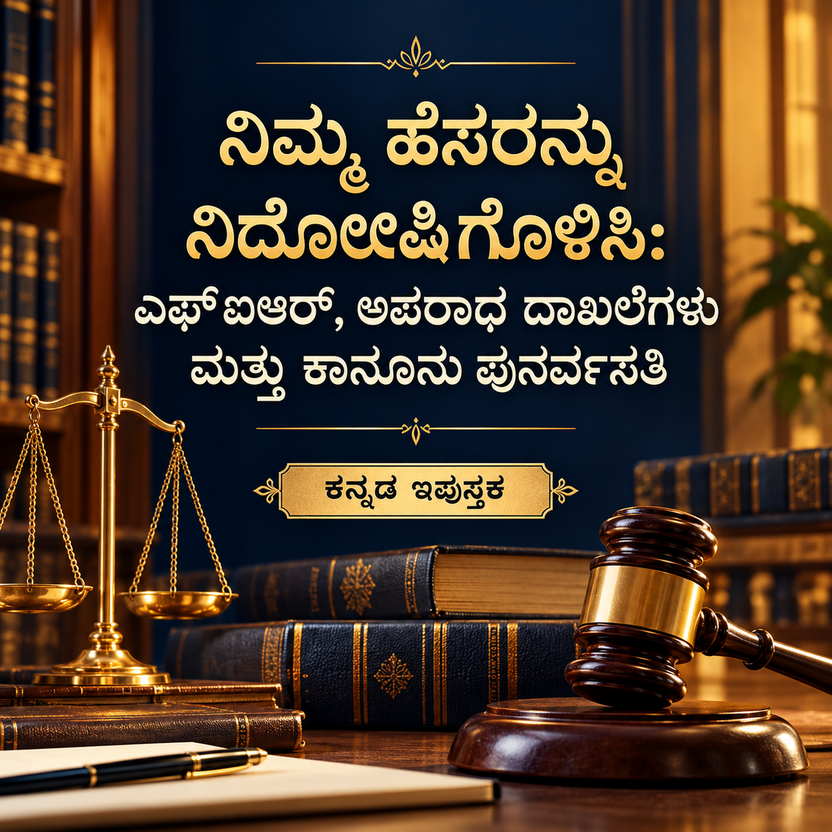 Kannada edition cover — SHAONK FIR legal guide.