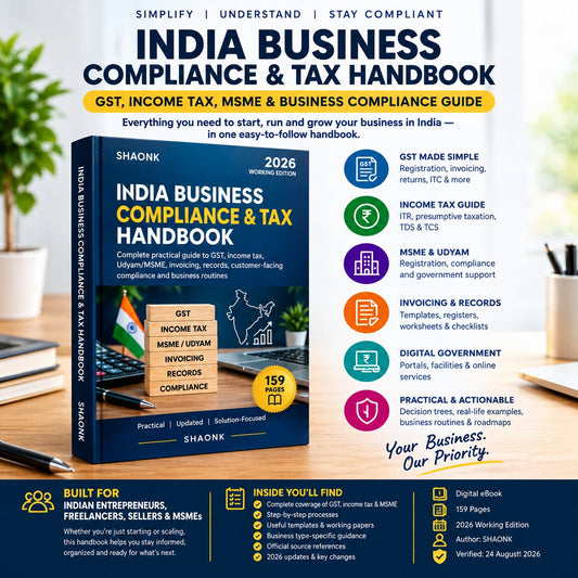 India Business Compliance & Tax Handbook 2026 | GST, Income Tax, MSME & Business Compliance Guide