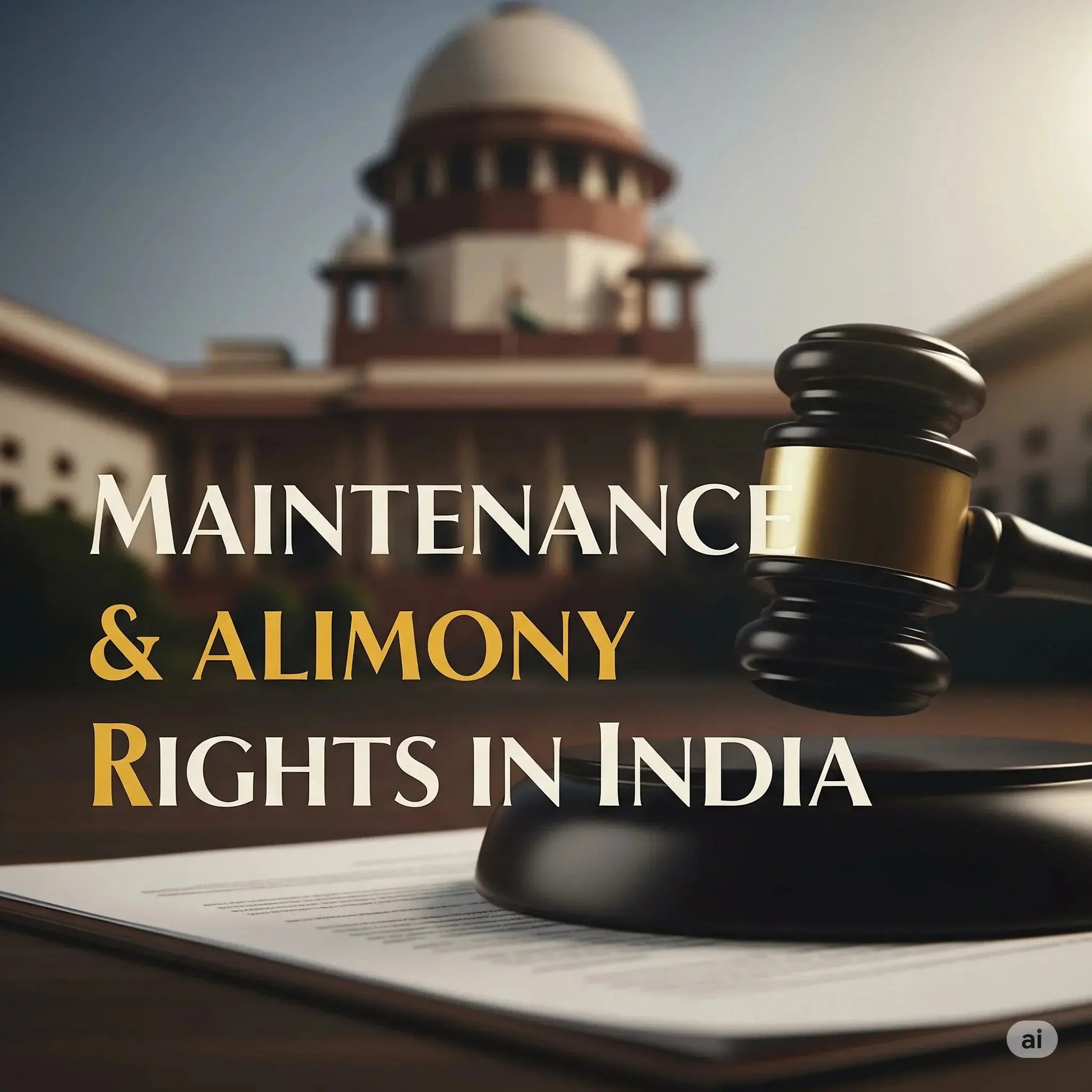 Maintenance & Alimony Laws India | Complete Legal Guide (Hindi + English) SHAONK