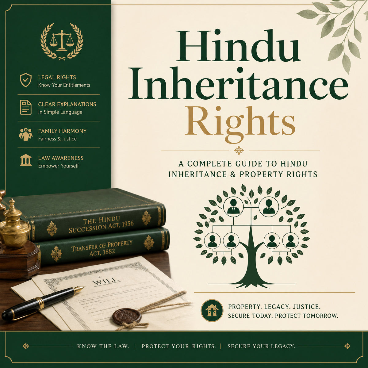 Hindu inheritance and property rights India bilingual guide cover