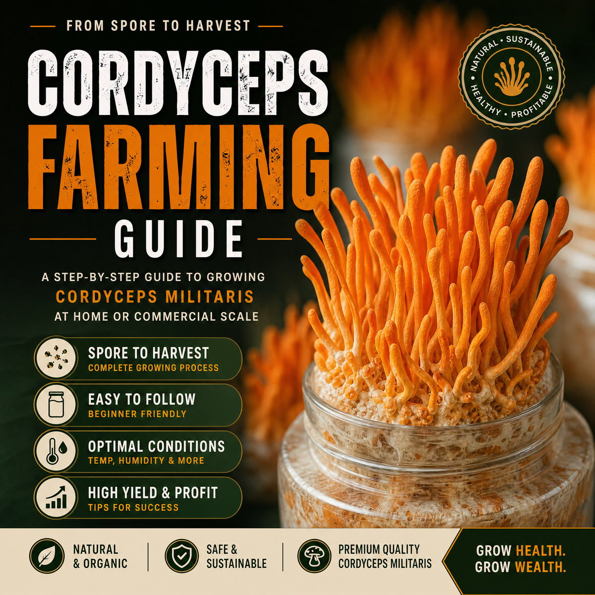 Cordyceps militaris farming guide India eBook cover