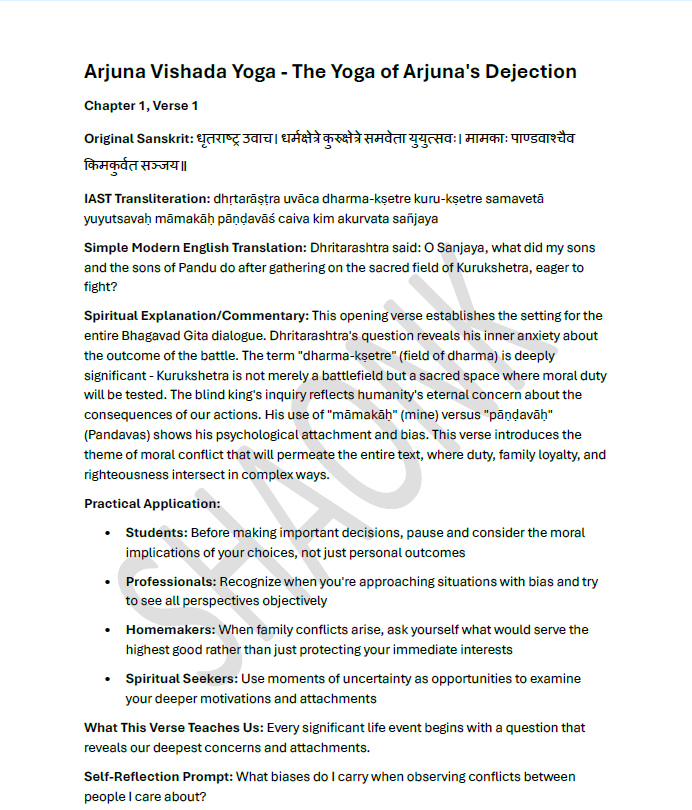 Bhagavad Gita: Complete Sanskrit to English Translation with Commentary SHAONK