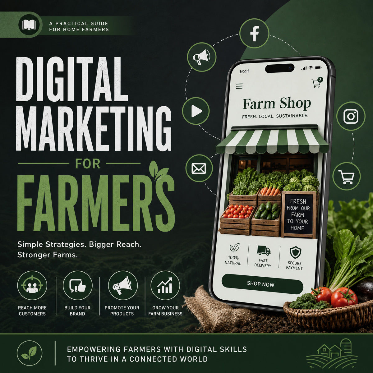 Digital marketing for home farmers India eBook cover