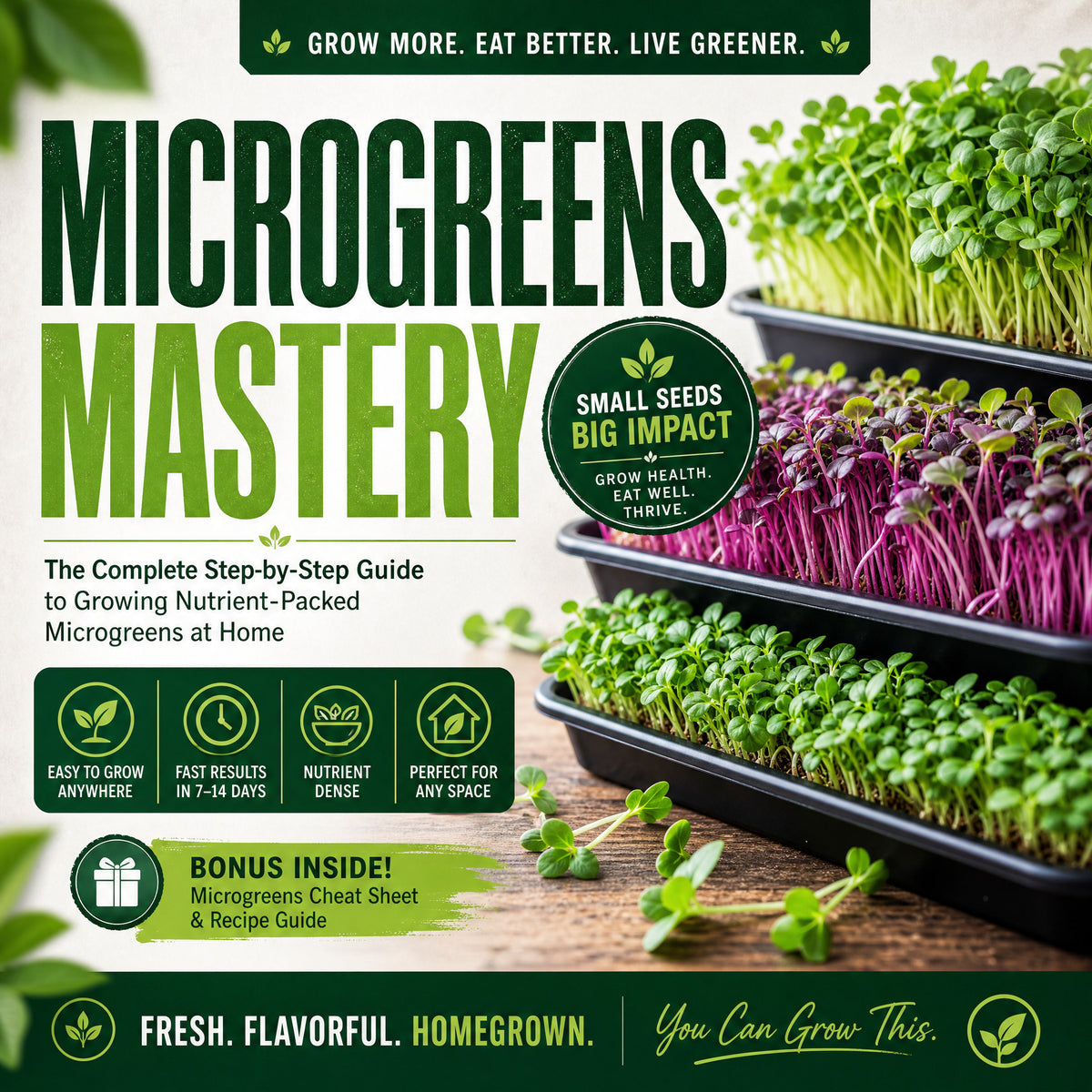 Microgreens growing and selling guide India eBook cover