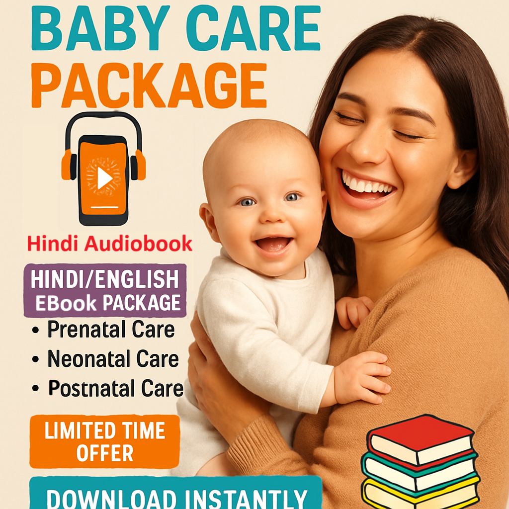 🌿 Natural Pregnancy & Babycare Bundle – From Conception to 1 Year (Hindi Audiobook + Hindi & English eBooks) Vegetarian, Holistic Guide for Indian Mothers SHAONK