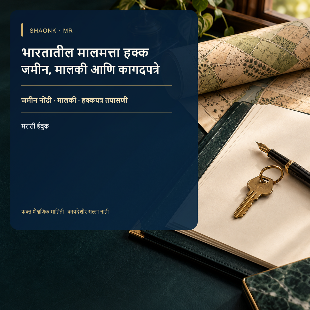 Property Rights in India: Complete Citizen Legal Guide to Land, Ownership & Title Verification — Marathi edition cover