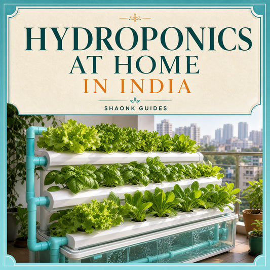 Hydroponics at home in India soil-free growing eBook cover