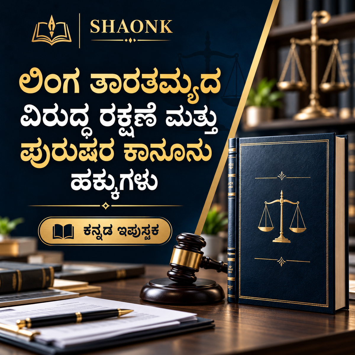 Kannada digital ebook: Gender Bias Defense & Legal Rights for Men in India: False Allegations, Bail & Quashing . Educational legal information.