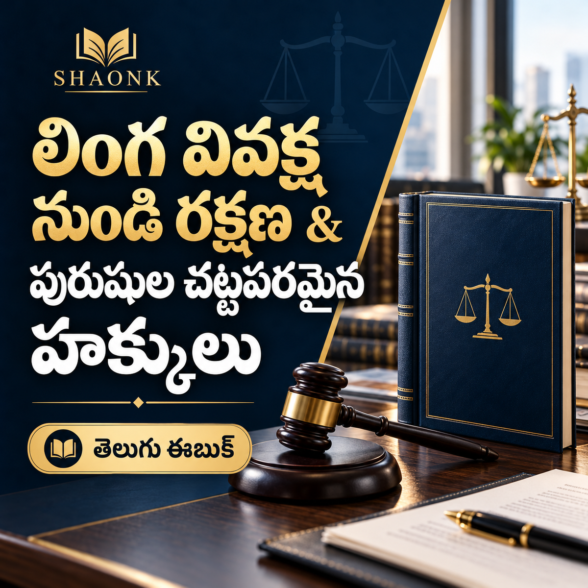 Telugu digital ebook: Gender Bias Defense & Legal Rights for Men in India: False Allegations, Bail & Quashing . Educational legal information.