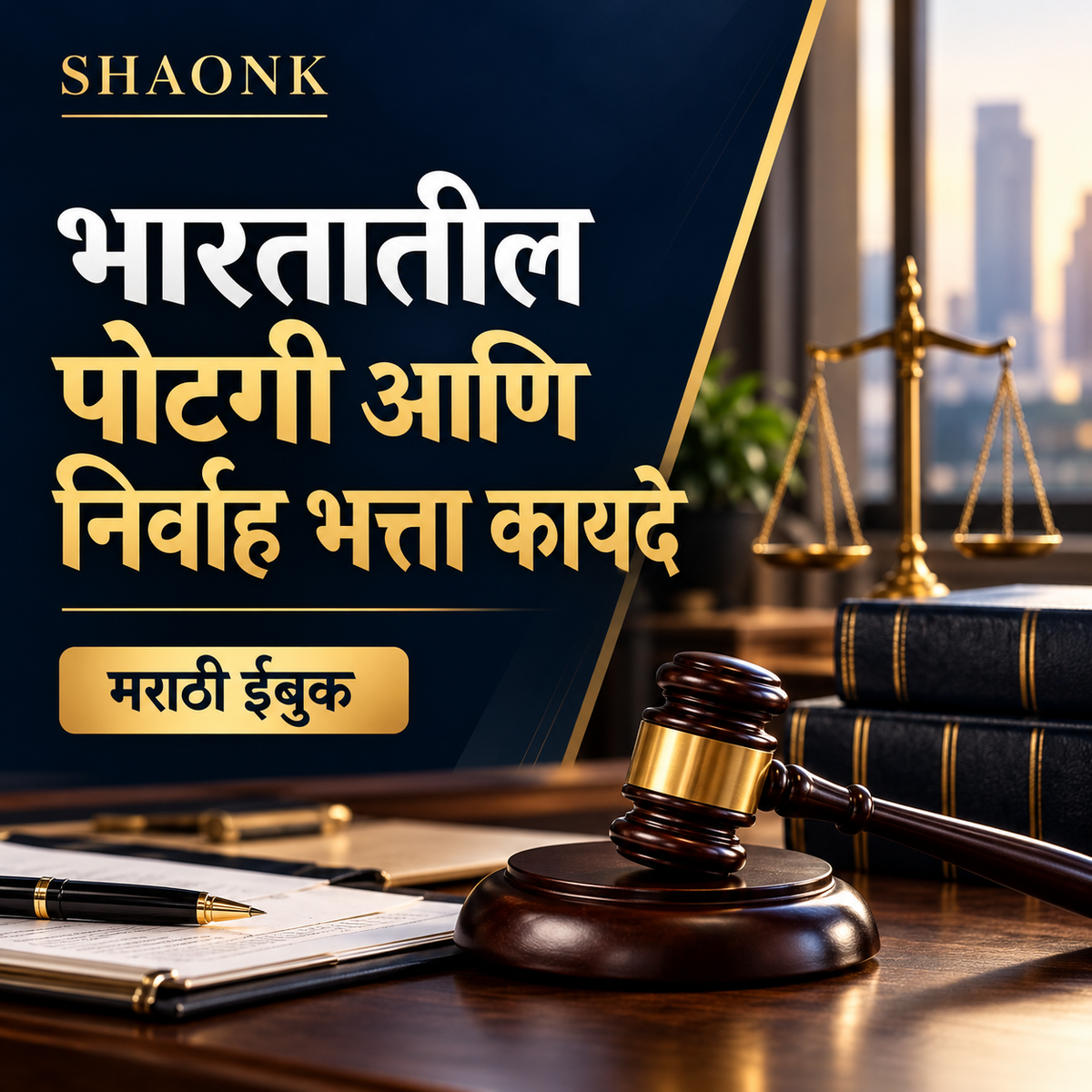 Marathi edition ebook, Maintenance & Alimony Laws in India: Calculations, Asset Disclosure Affidavits & Court Strategy . Educational legal information.