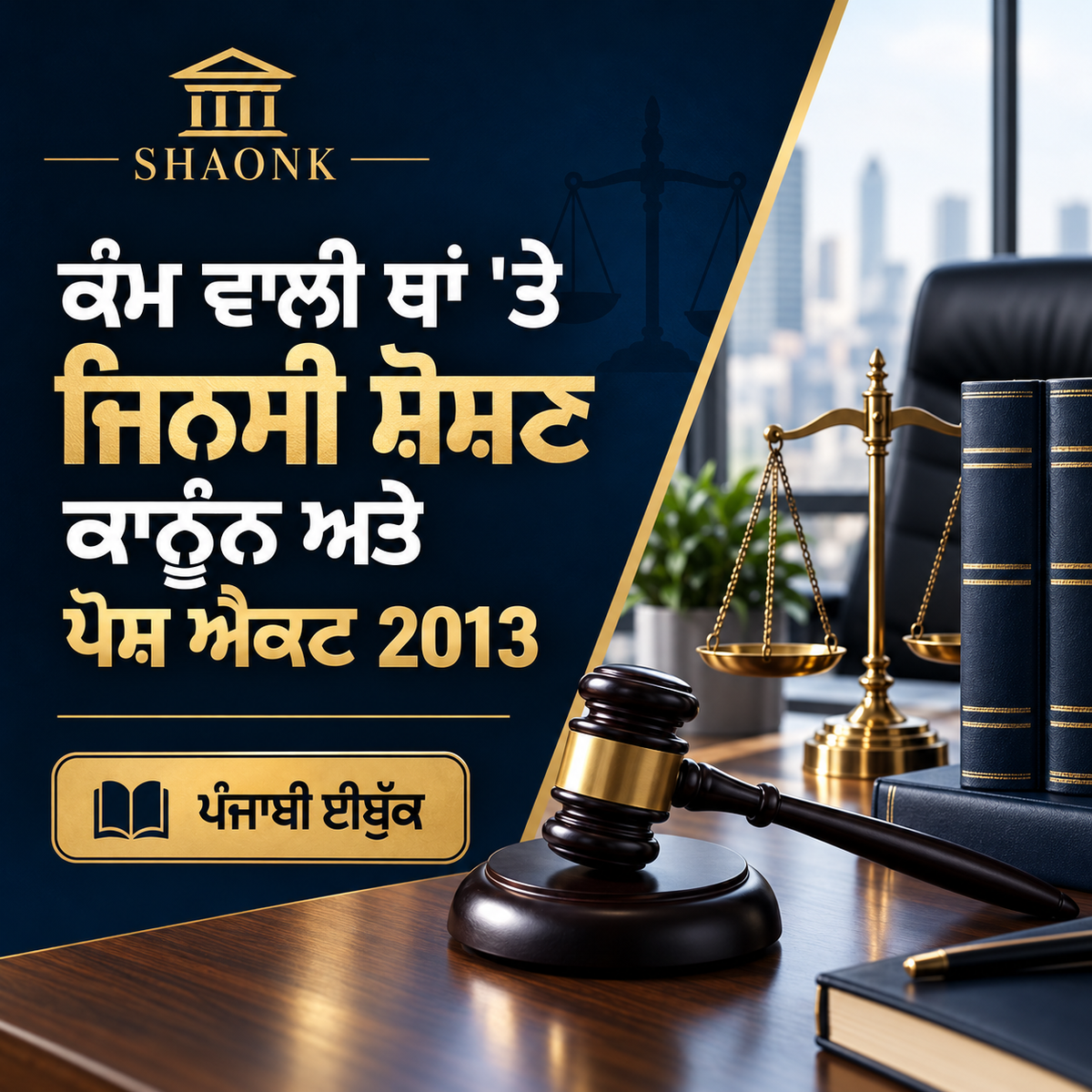 Punjabi ebook: Workplace Sexual Harassment Laws in India: POSH Act 2013, Internal Committee (IC) & Due Process . Educational information.