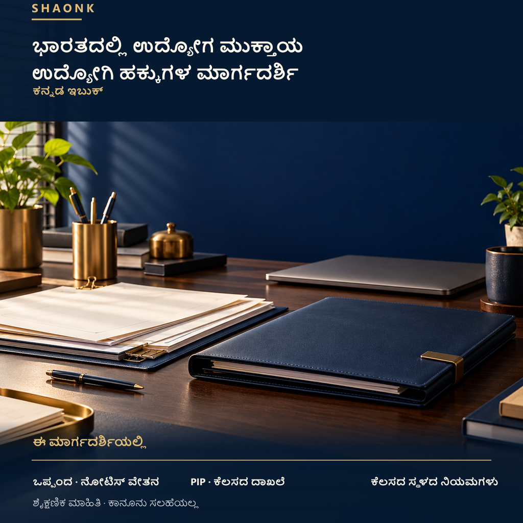 ಭಾರತದಲ್ಲಿ ಉದ್ಯೋಗ ಮುಕ್ತಾಯ — ಉದ್ಯೋಗಿ ಹಕ್ಕುಗಳ ಮಾರ್ಗದರ್ಶಿ, ಕನ್ನಡ ಇಬುಕ್